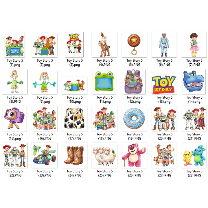 Kit Digital Toy Story 5 Aquarela PNG - 200 Imagens 2