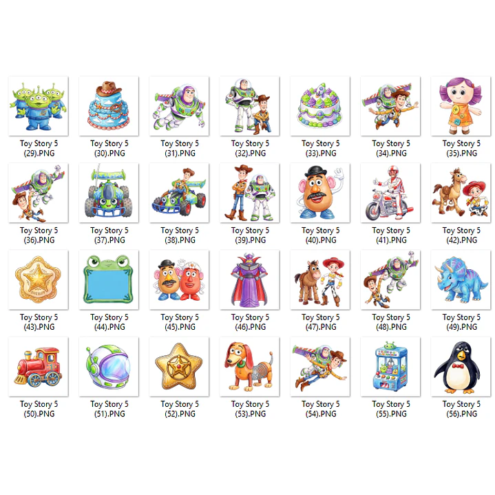 Kit Digital Toy Story 5 Aquarela PNG - 200 Imagens 3