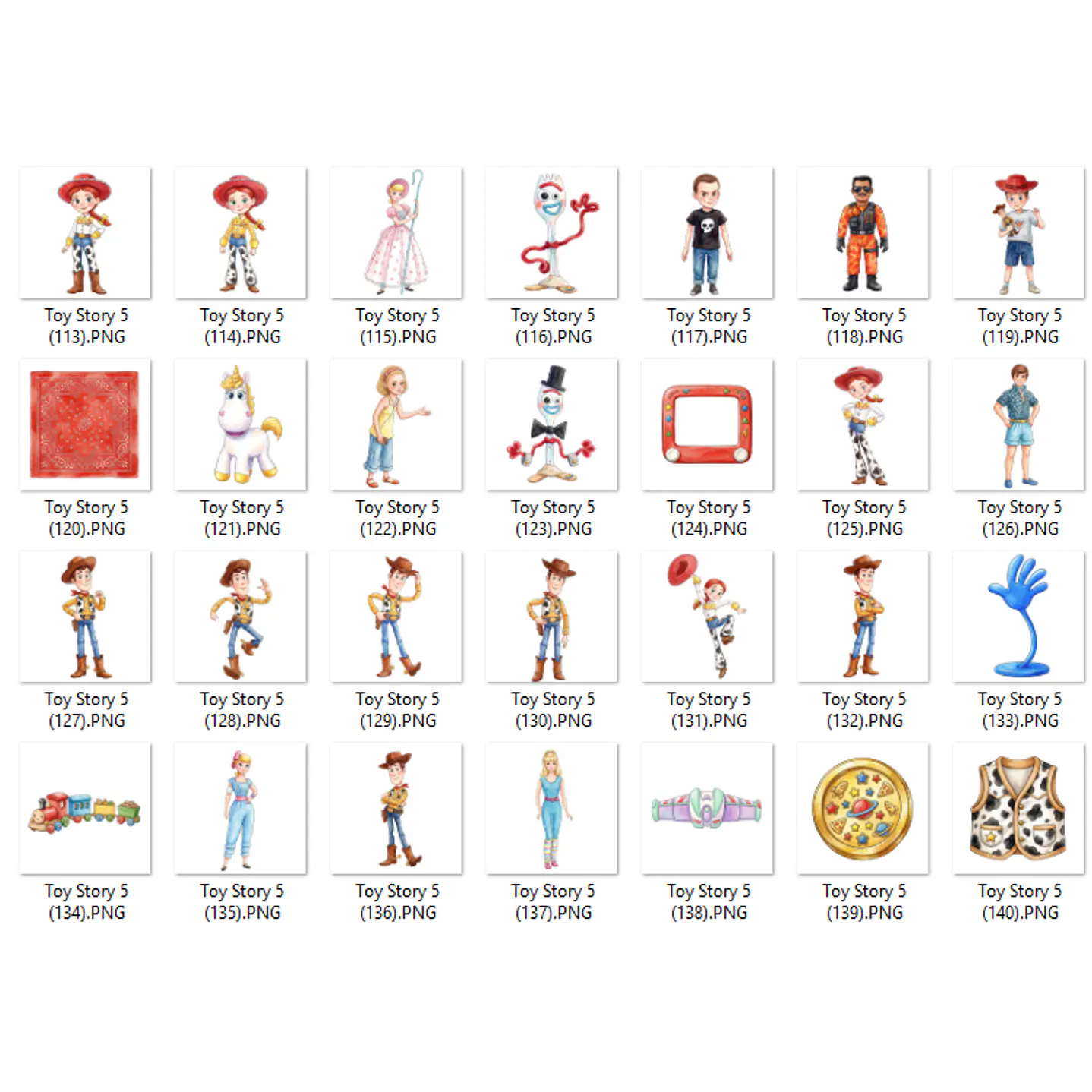 Kit Digital Toy Story 5 Aquarela PNG - 200 Imagens 5