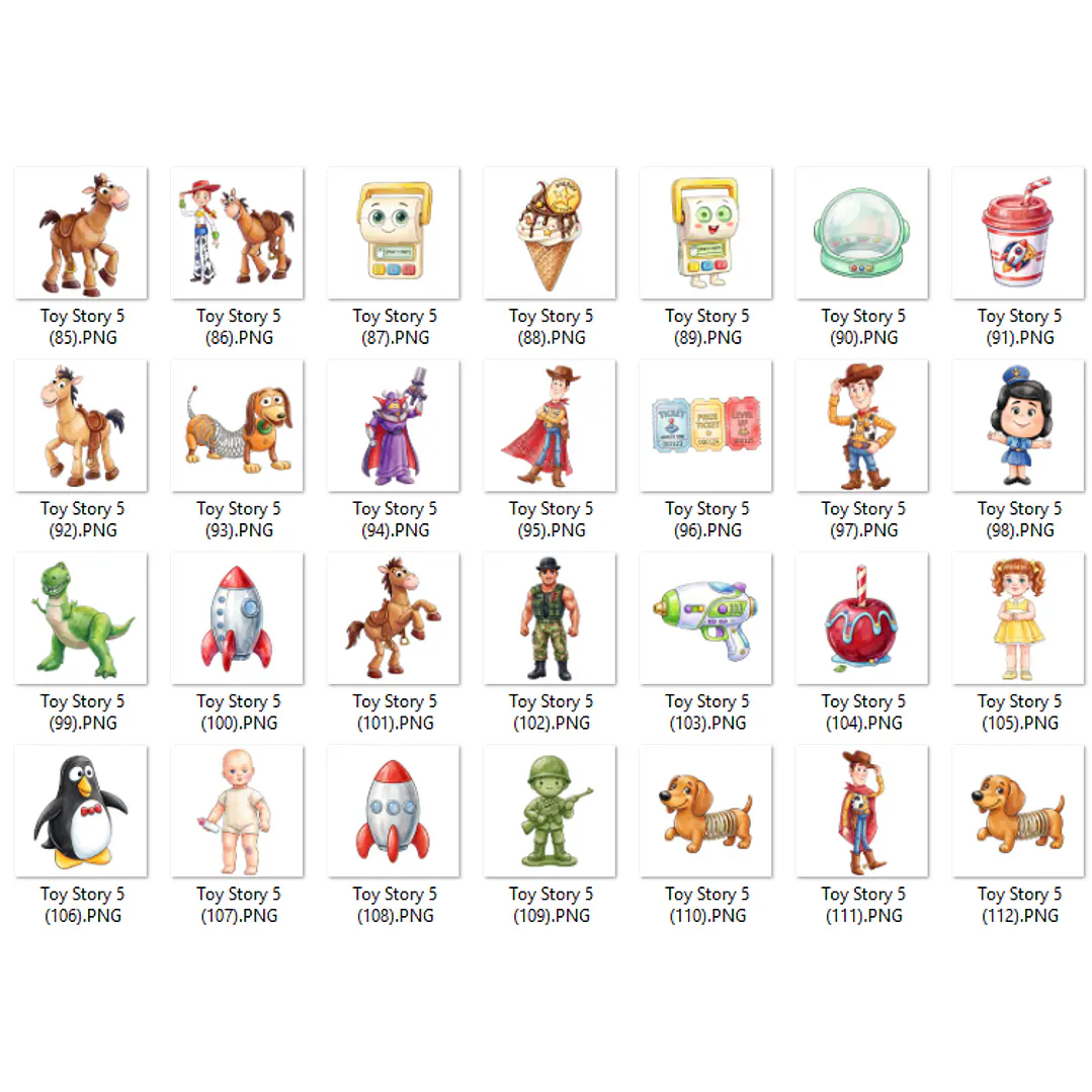 Kit Digital Toy Story 5 Aquarela PNG - 200 Imagens 6