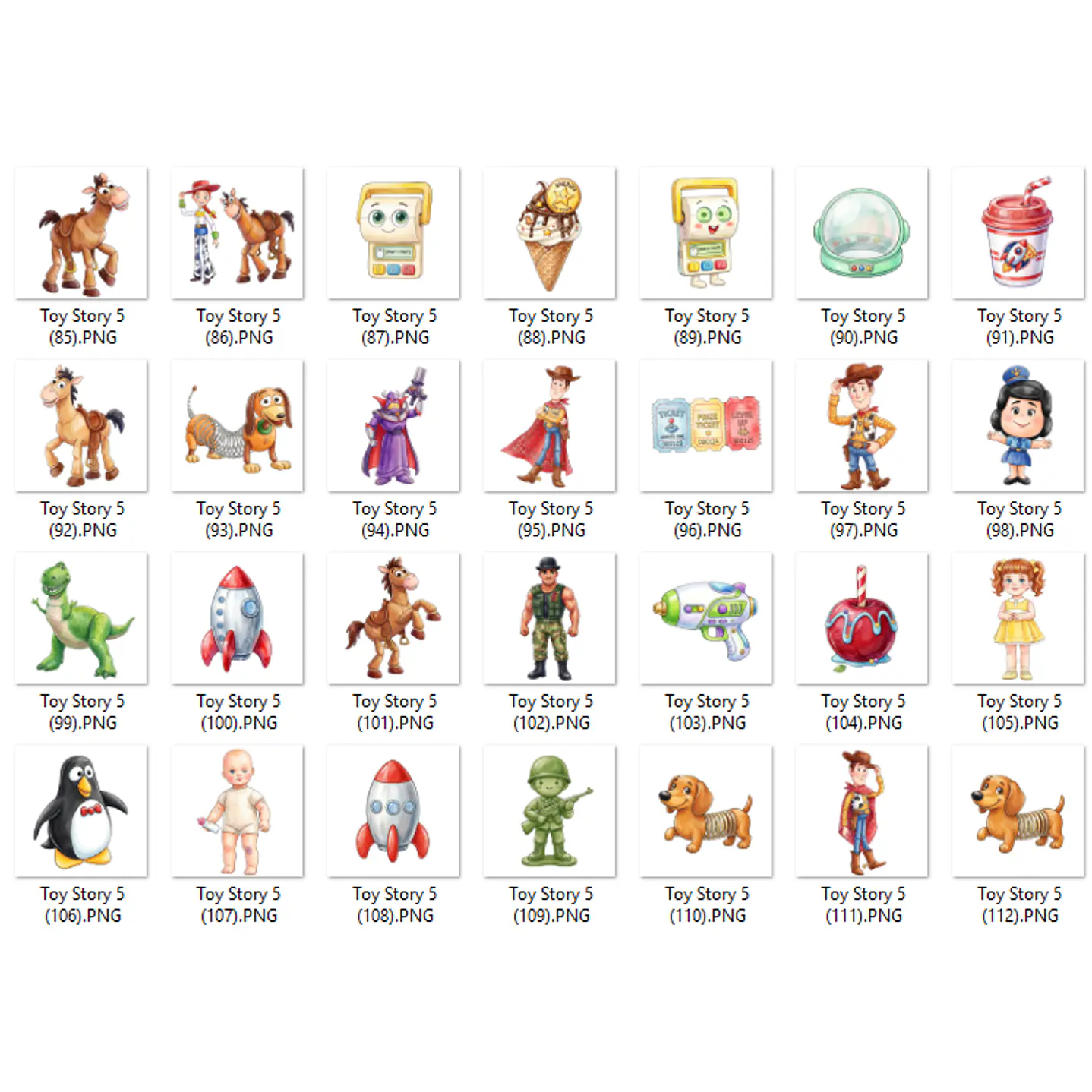 Kit Digital Toy Story 5 Aquarela PNG - 200 Imagens 6