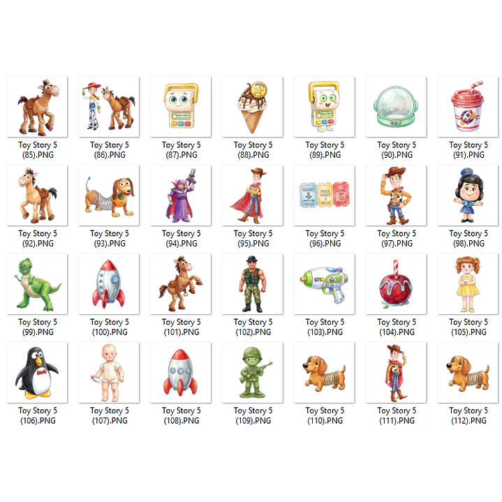 Kit Digital Toy Story 5 Aquarela PNG - 200 Imagens 6
