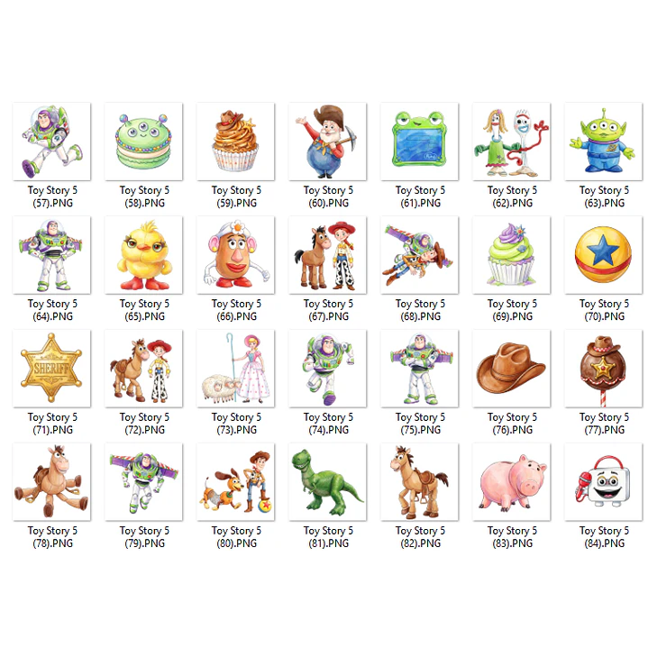 Kit Digital Toy Story 5 Aquarela PNG - 200 Imagens 7