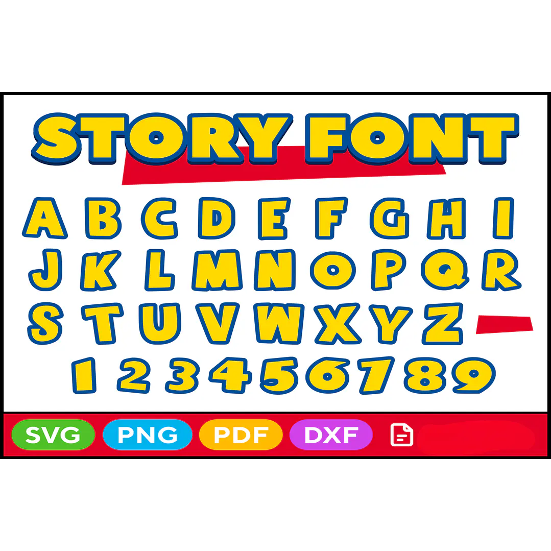 Alfabeto Toy Story em SVG PNG para Corte e Impressão 1