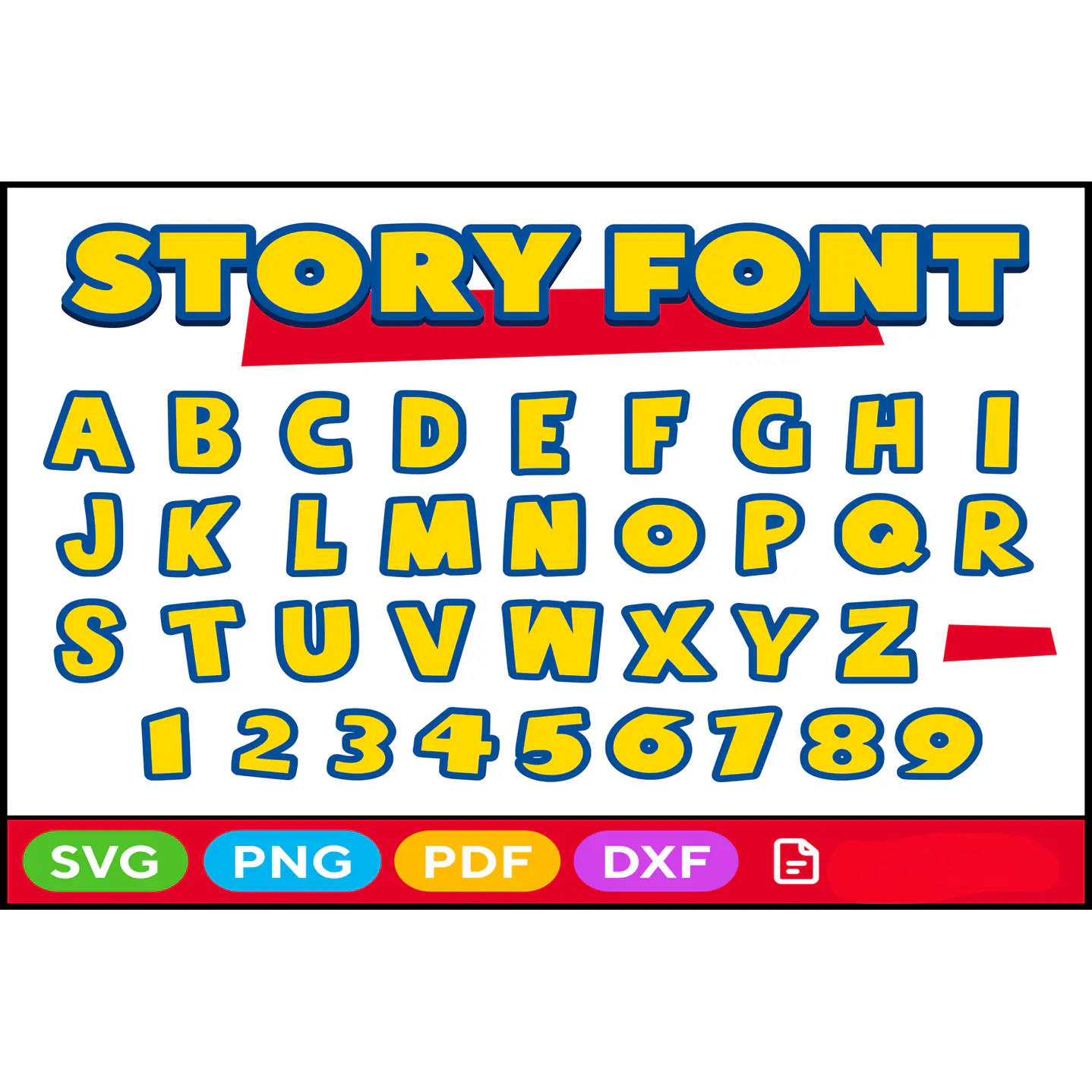 Alfabeto Toy Story em SVG PNG para Corte e Impressão 1