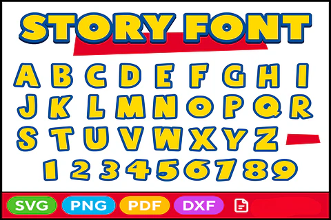 Alfabeto Toy Story em SVG PNG para Corte e Impressão
