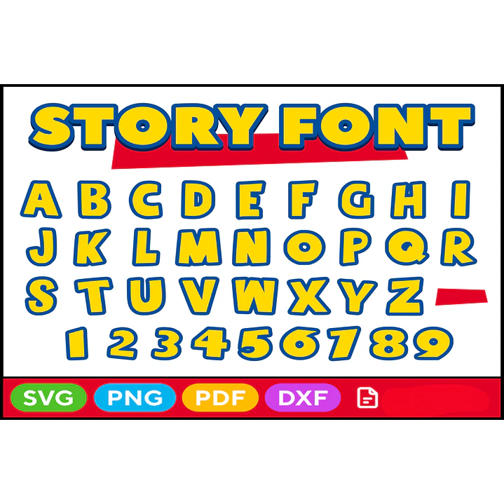Alfabeto Toy Story em SVG PNG para Corte e Impressão 1