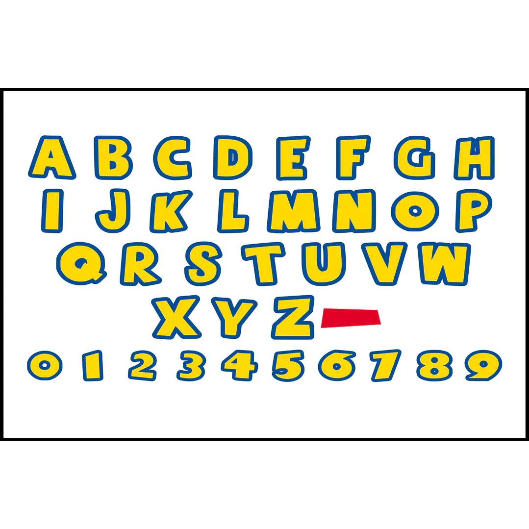 Alfabeto Toy Story em SVG PNG para Corte e Impressão 2