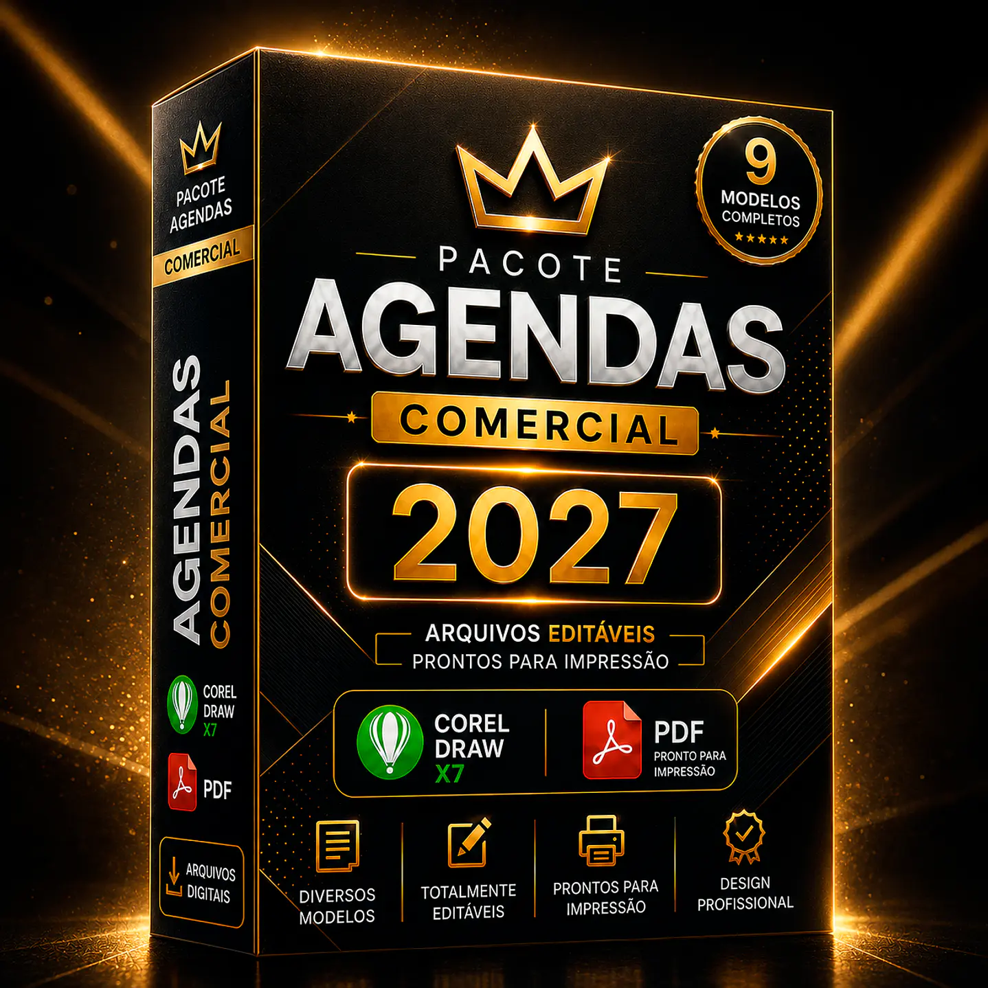 Pacote Agenda Comercial 2027 Profissional  1