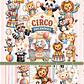 Kit Digital Circo dos Animais PNG e Fundos JPG - Miniatura 1