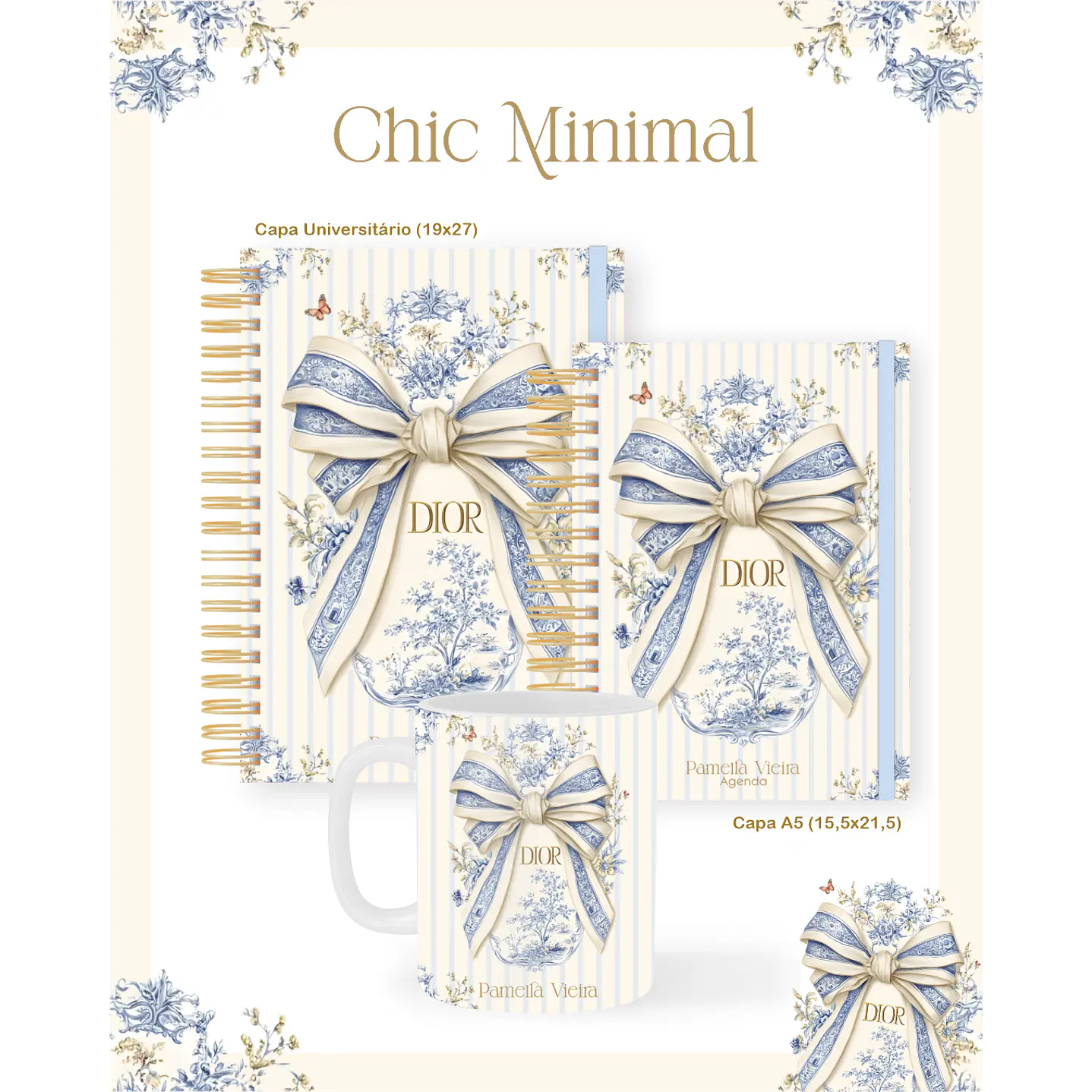 Kit Encadernação Chic Minimal Escolar Teen Adulto 2