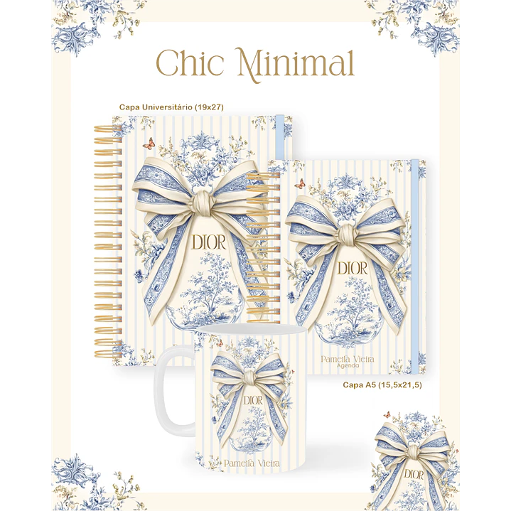 Kit Encadernação Chic Minimal Escolar Teen Adulto 2