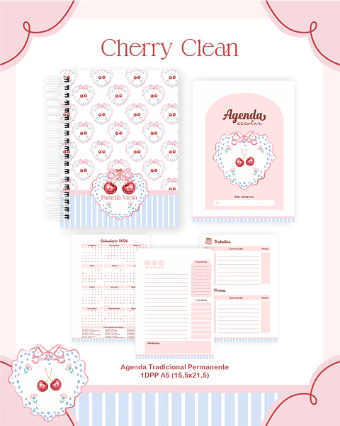 Kit Digital Encadernação Cherry Clean