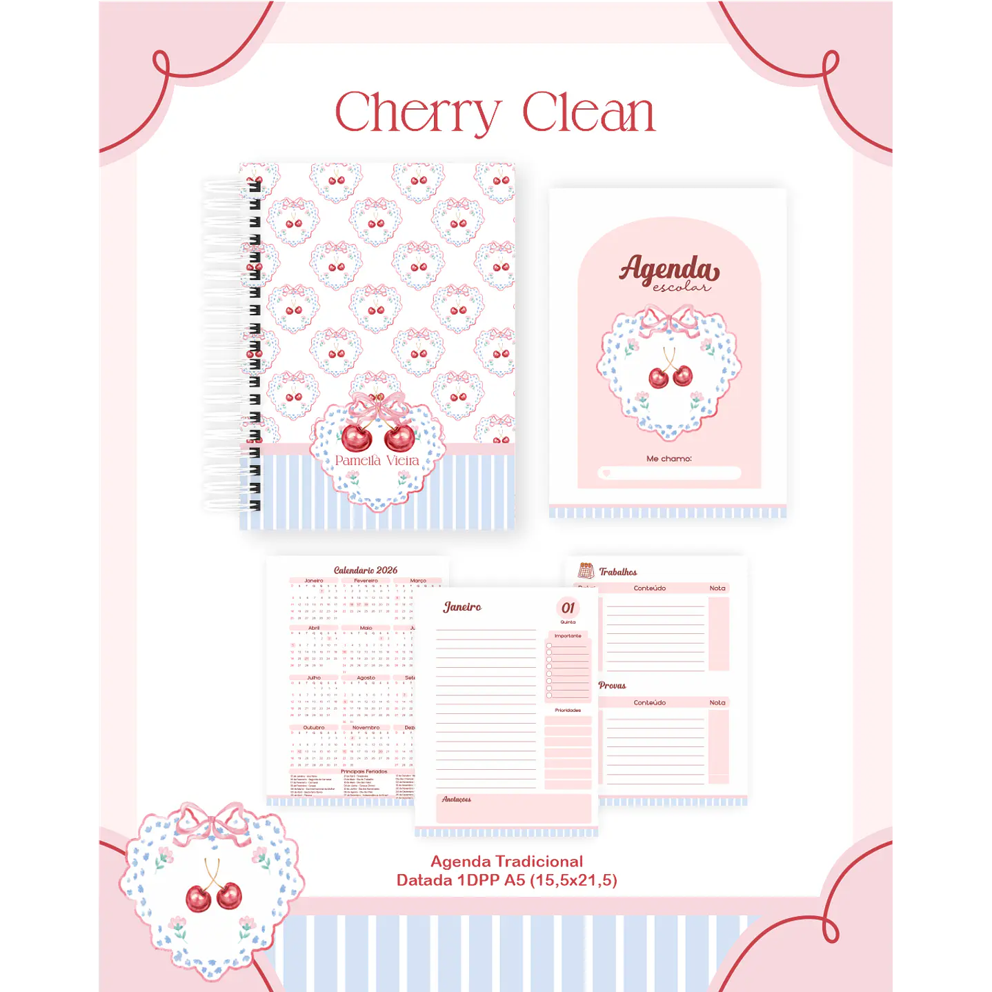 Kit Digital Encadernação Cherry Clean 3