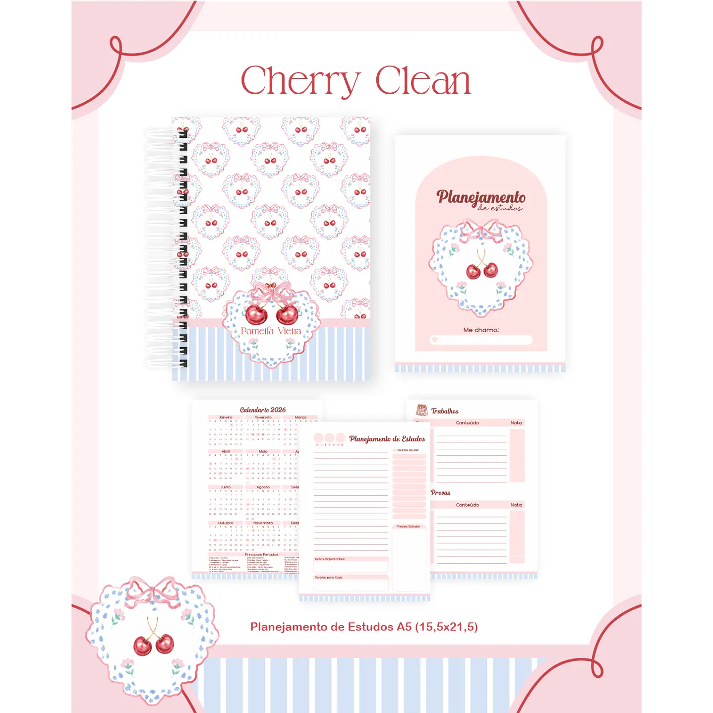 Kit Digital Encadernação Cherry Clean 7