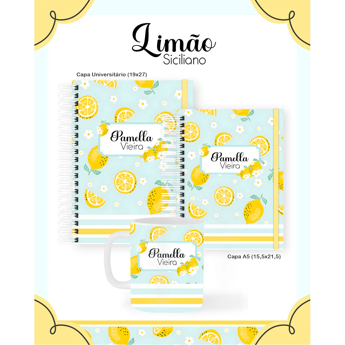 Kit Digital Encadernação Limão Siciliano 3