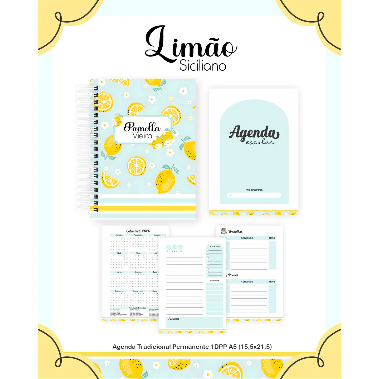 Kit Digital Encadernação Limão Siciliano 5