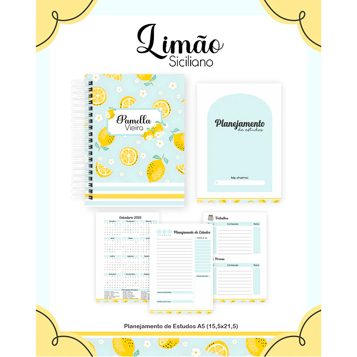 Kit Digital Encadernação Limão Siciliano 6