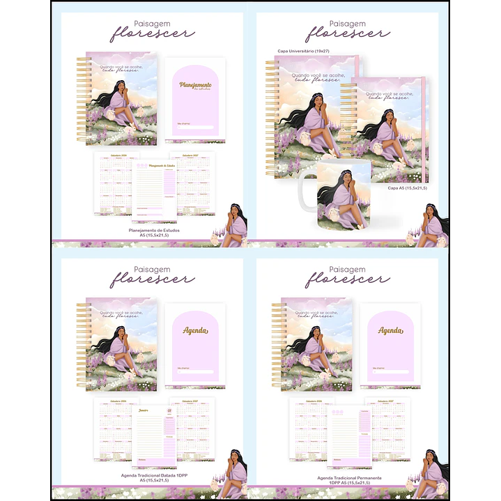 Pack Digital Encadernação 60 Temas para Agendas e Cadernos 25