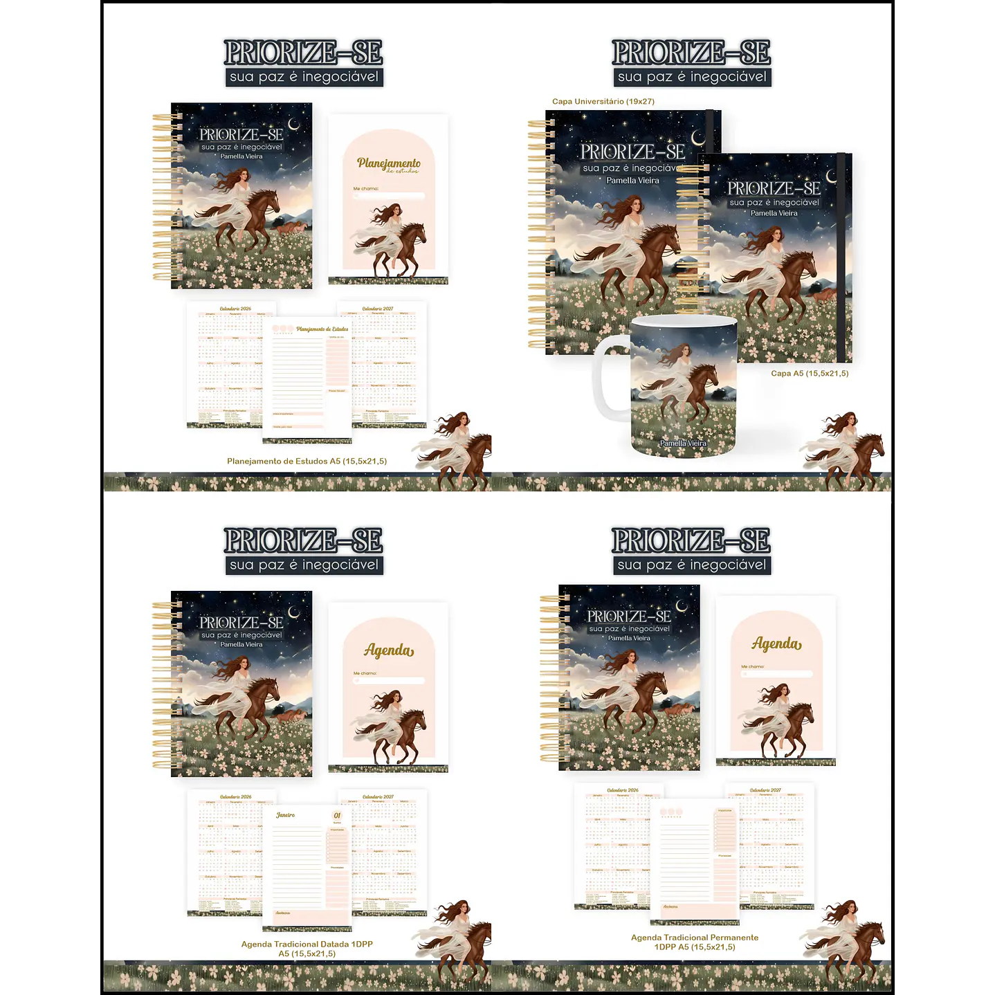 Pack Digital Encadernação 60 Temas para Agendas e Cadernos 27