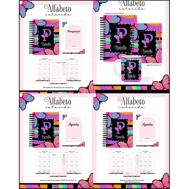 Kit 60 Temas para Agendas, Cadernos e Planners 4