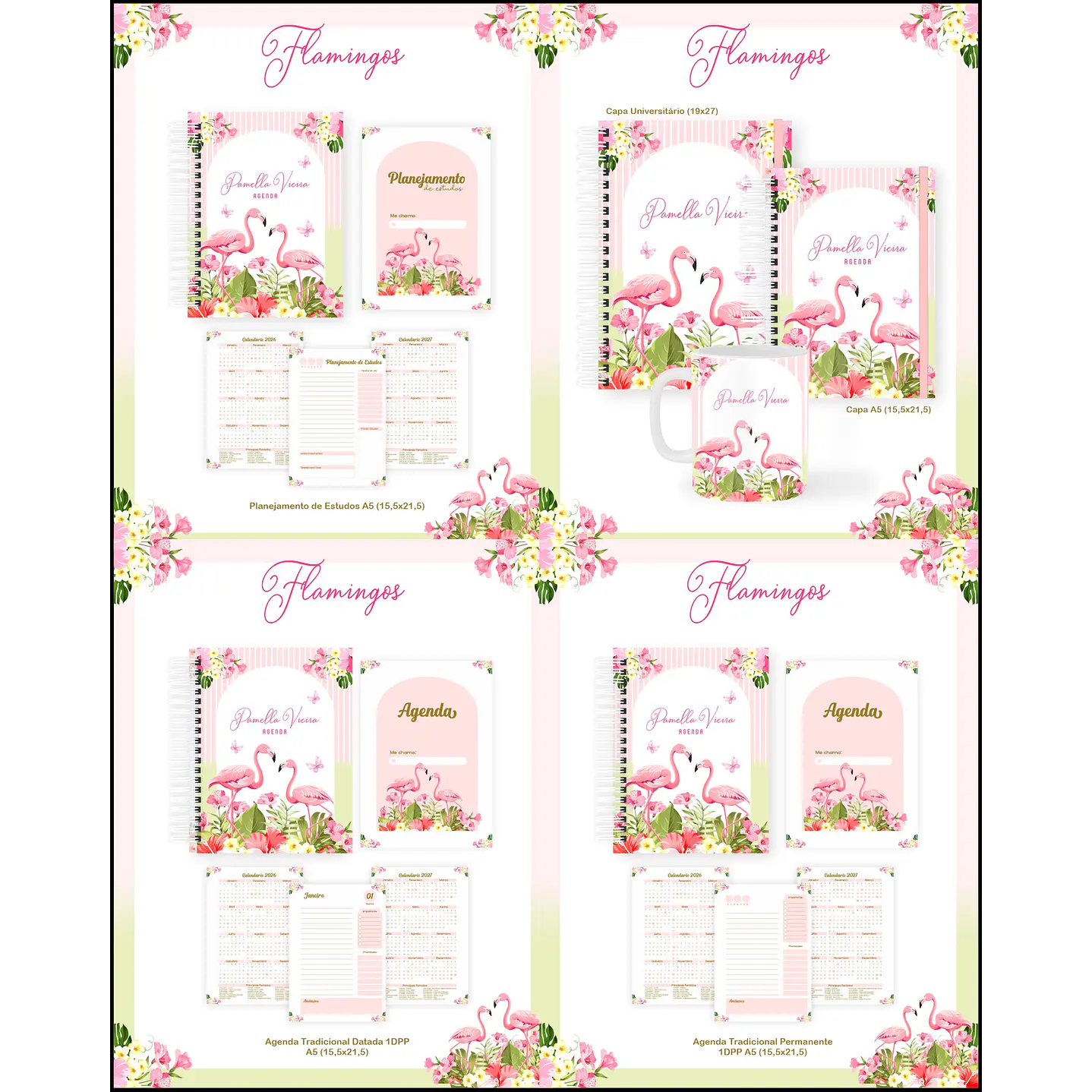 Kit 60 Temas para Agendas, Cadernos e Planners 15