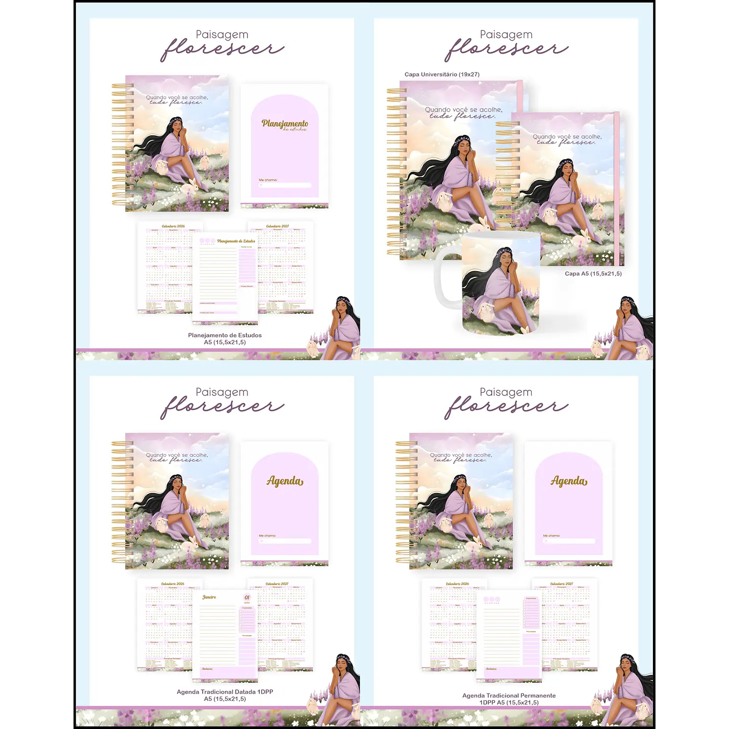 Kit 60 Temas para Agendas, Cadernos e Planners 25