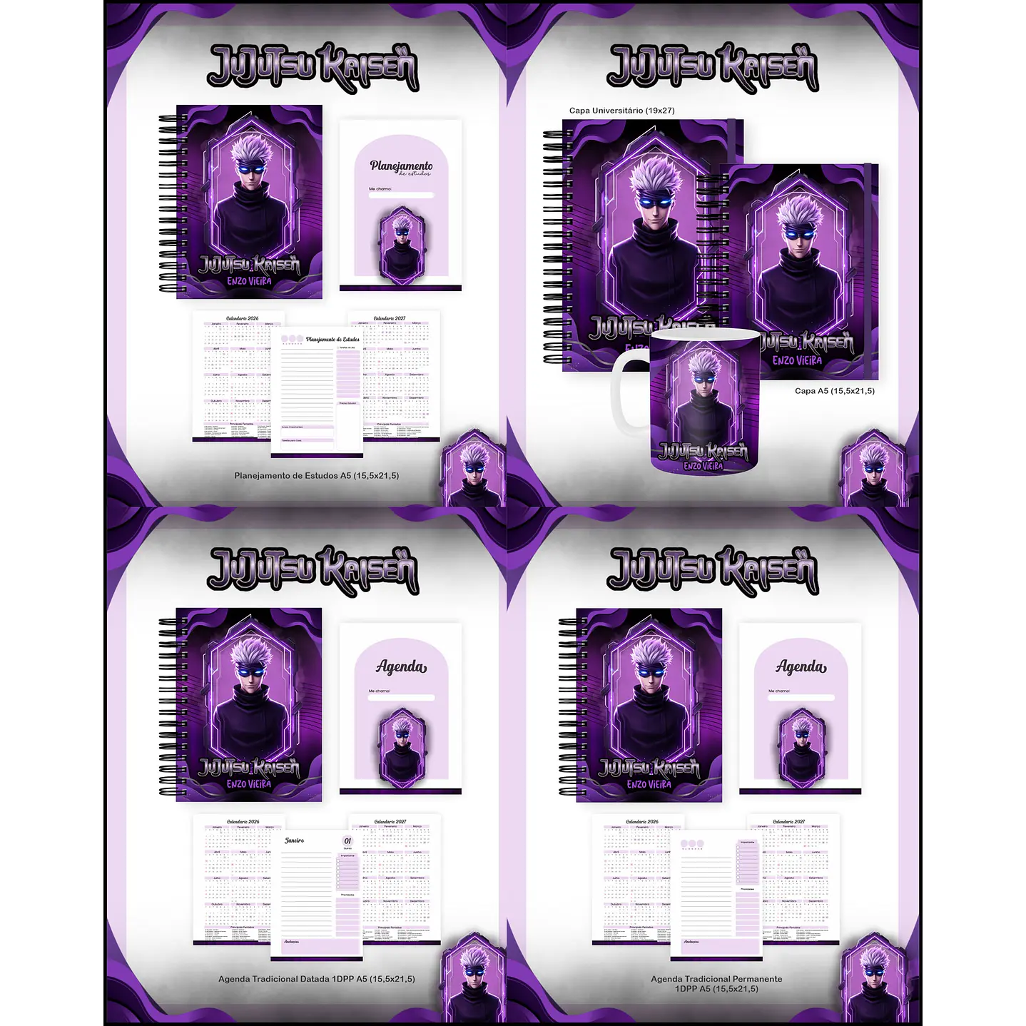 Kit 60 Temas para Agendas, Cadernos e Planners 26