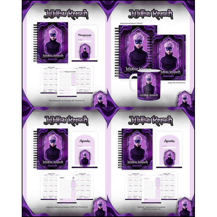 Kit 60 Temas para Agendas, Cadernos e Planners 26