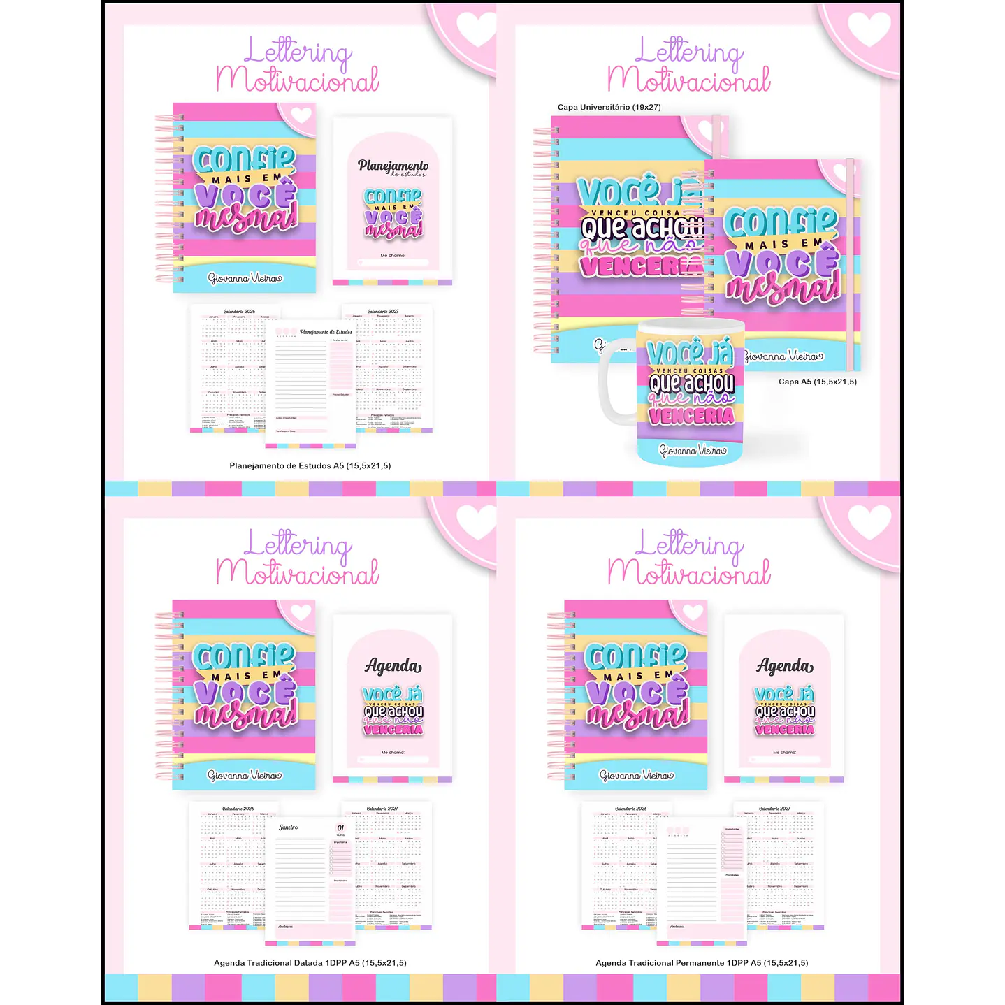 Kit 60 Temas para Agendas, Cadernos e Planners 29