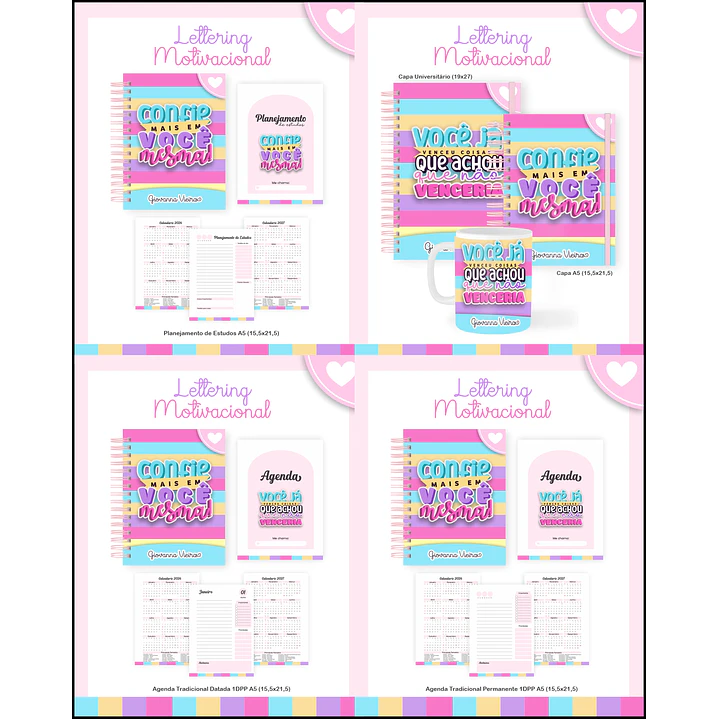 Kit 60 Temas para Agendas, Cadernos e Planners 29