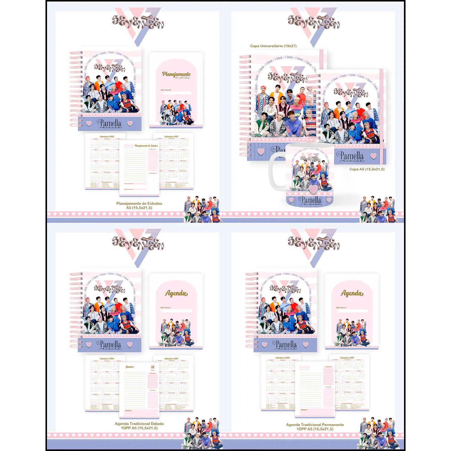 Kit 60 Temas para Agendas, Cadernos e Planners 31