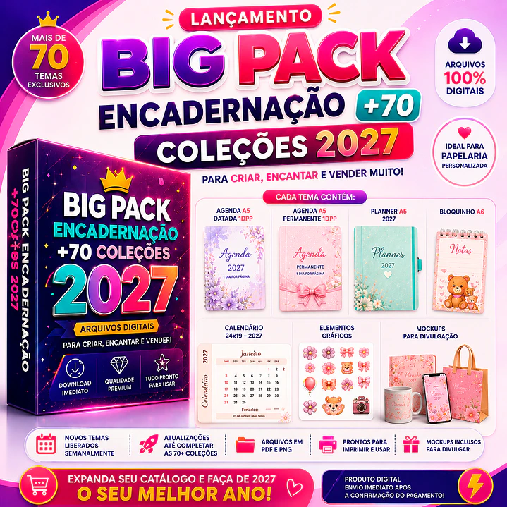 Mega Pack Encadernação 2027 Agendas e Planners  1