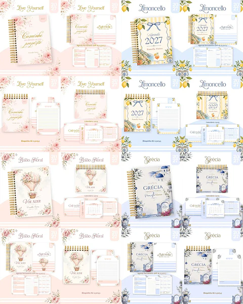 Mega Pack Encadernação 2027 Agendas e Planners 