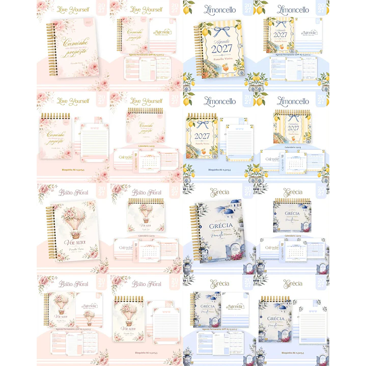 Mega Pack Encadernação 2027 Agendas e Planners  2