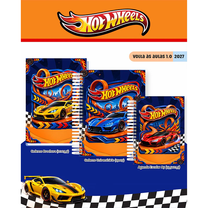 Encadernação Hot Wheels 2027 Agenda e Cadernos 6