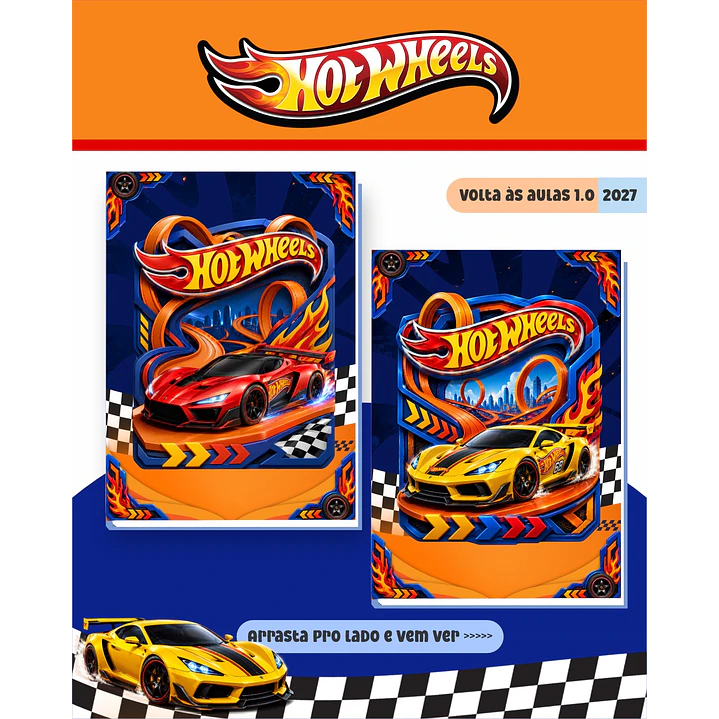 Encadernação Hot Wheels 2027 Agenda e Cadernos 7