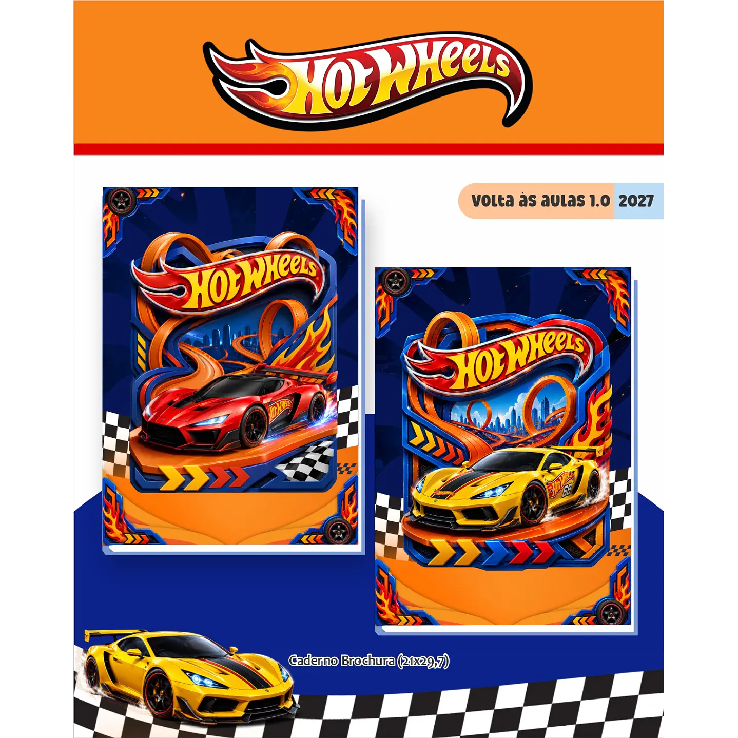 Encadernação Hot Wheels 2027 Agenda e Cadernos 8