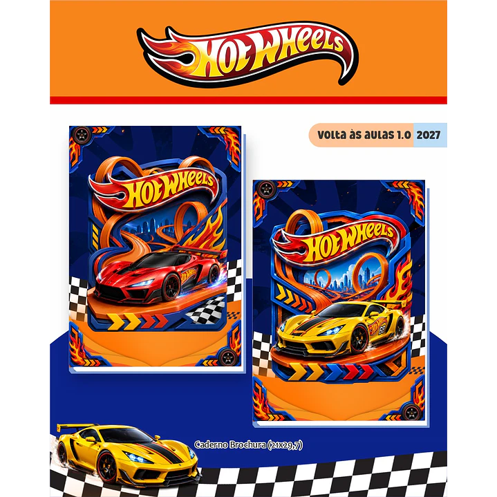 Encadernação Hot Wheels 2027 Agenda e Cadernos 8