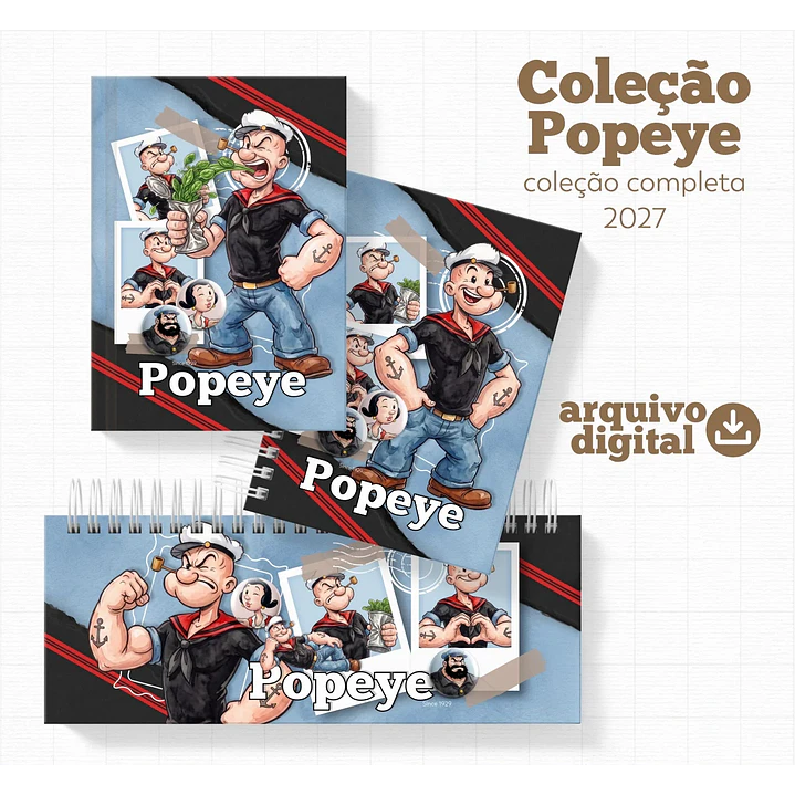 Encadernação Popeye 2027 - Cadernos, Agendas e Planners 1