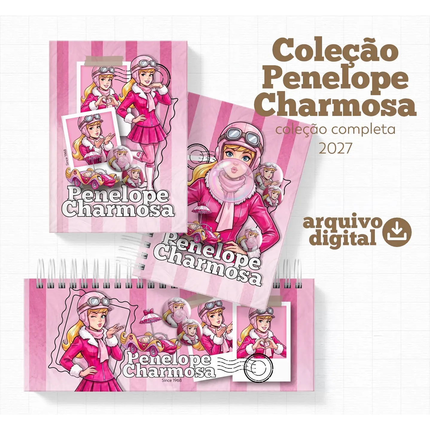 Kit Encadernação Penélope Charmosa 2027 Cadernos e Agendas 1