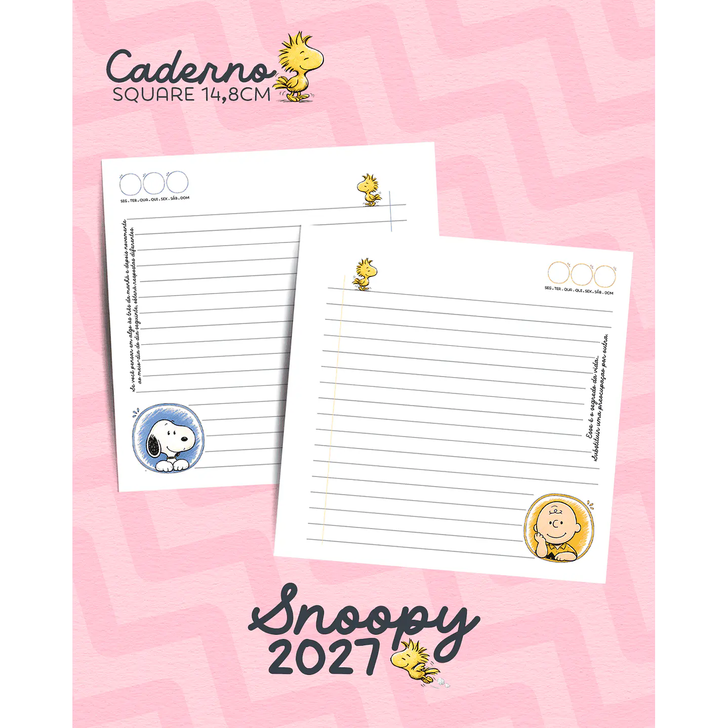 Kit Digital Encadernação Snoopy 2027 com Agendas e Planners 7