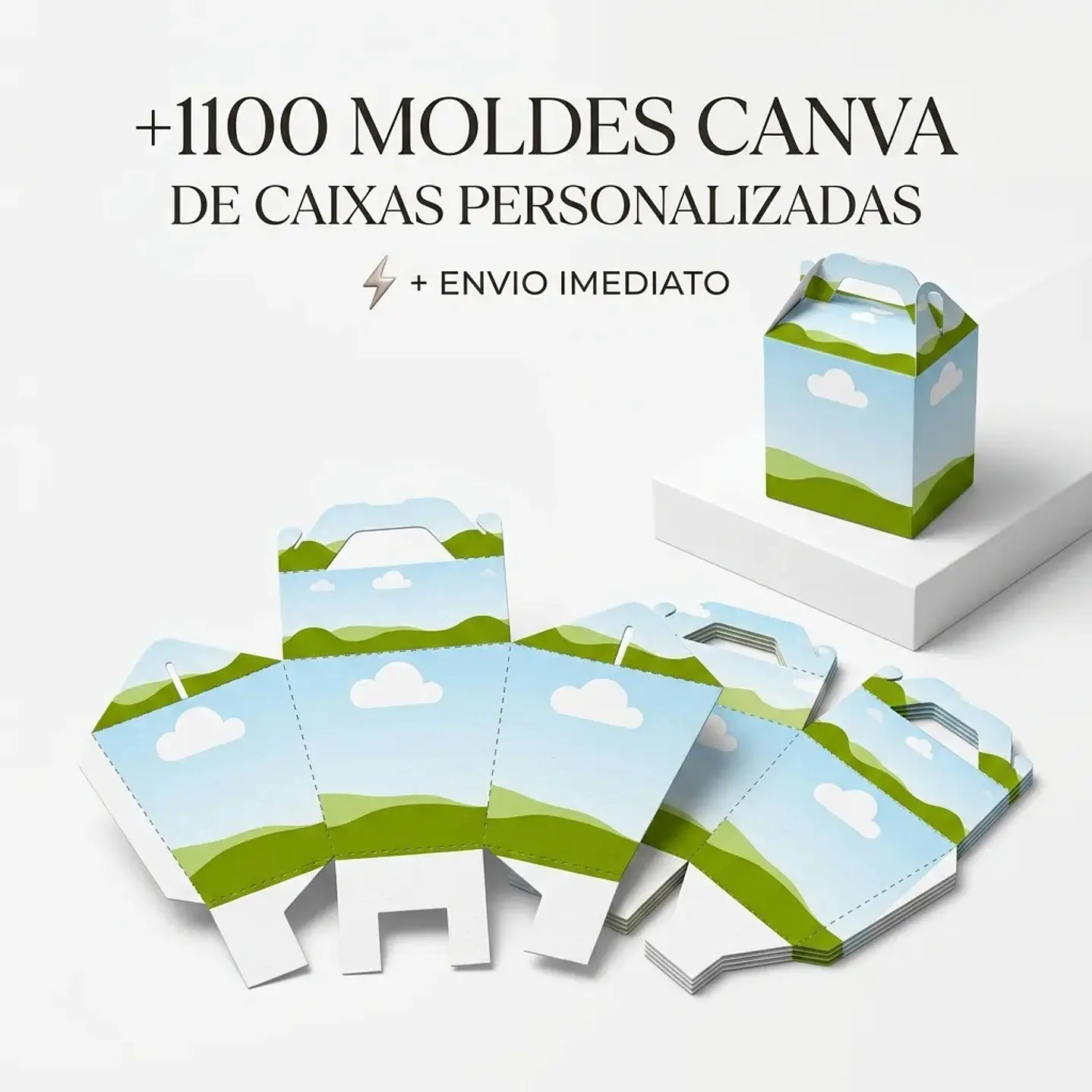 Pack com Mais de 1.100 Moldes Sacolas e Caixas Editáveis no Canva 5
