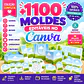Pack com Mais de 1.100 Moldes Sacolas e Caixas Editáveis no Canva - Miniatura 1