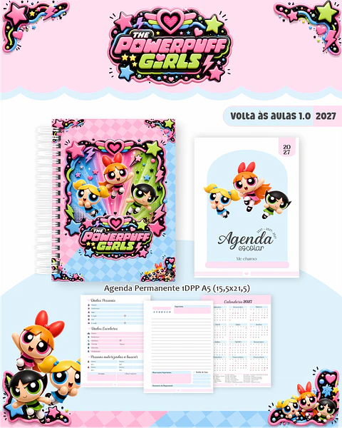 Kit Encadernação Meninas Superpoderosas 2027 