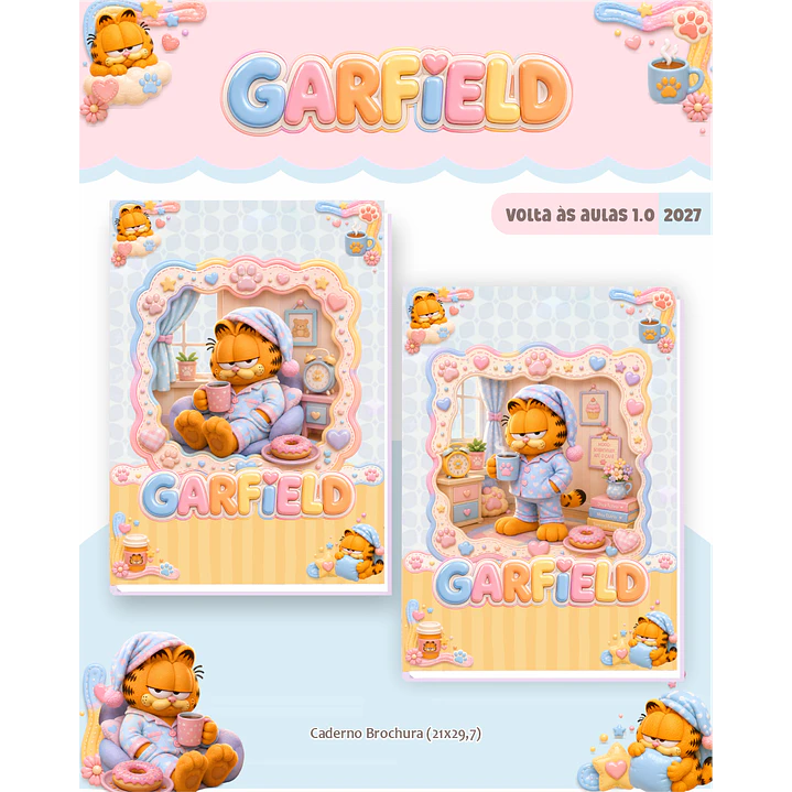 Kit Encadernação Garfield 2027 – Volta às Aulas 7