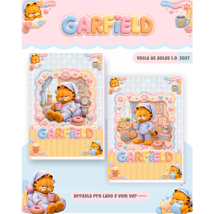 Kit Encadernação Garfield 2027 – Volta às Aulas 8