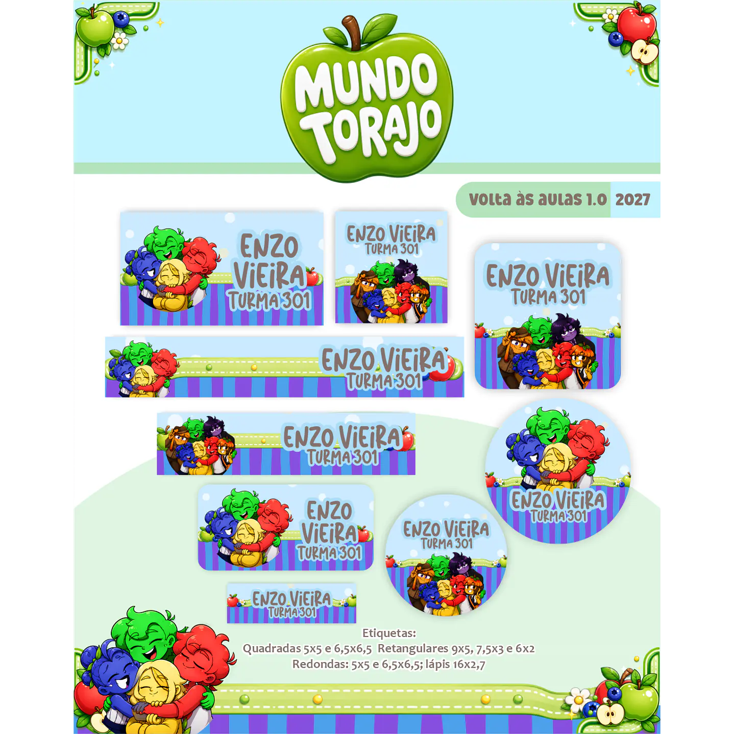 Kit Encadernação Mundo Torajo 2027 – Volta às Aulas 4