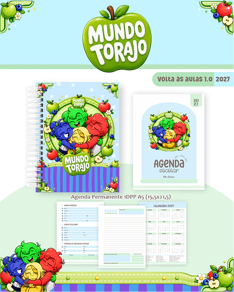 Kit Encadernação Mundo Torajo 2027 – Volta às Aulas