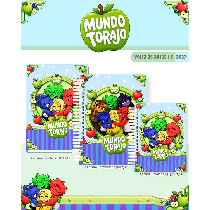 Kit Encadernação Mundo Torajo 2027 – Volta às Aulas 7